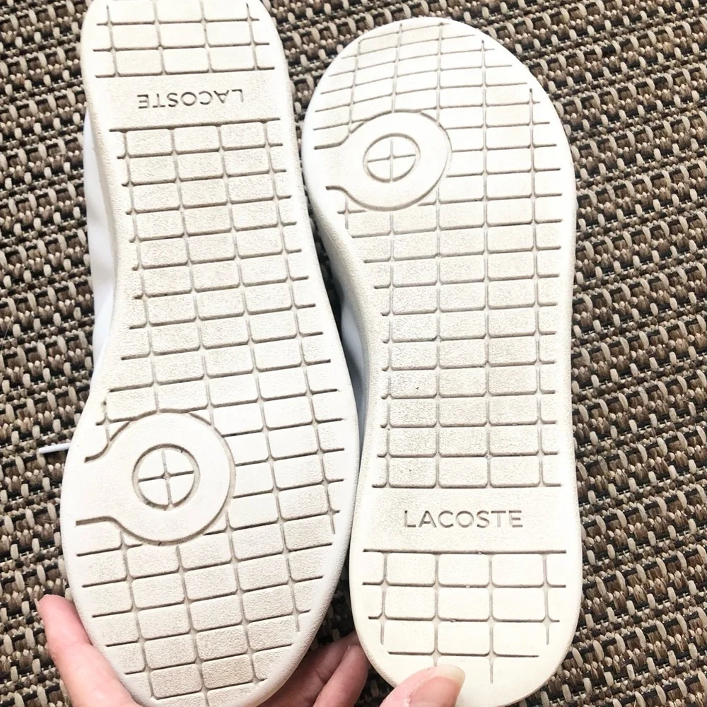 🐊 Lacoste Hydez White Leather Lace-up Sneakers/Tennis Shoes